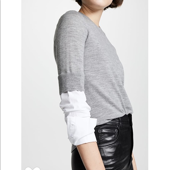 Worn once, Veronica Beard Roscoe Sweater Grey Melange - Picture 7 of 9